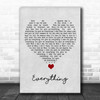 Lauren Daigle Everything Grey Heart Song Lyric Quote Music Print