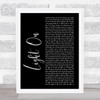 Maggie Rogers Light On Black Script Song Lyric Quote Music Print