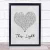 Dan Andriano This Light Grey Heart Song Lyric Quote Music Print