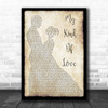 Emeli Sandé My Kind Of Love Song Lyric Man Lady Dancing Music Wall Art Print