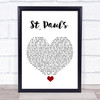 Deaf Havana St Paul's White Heart Song Lyric Quote Music Print