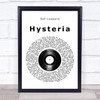 Def Leppard Hysteria Vinyl Record Song Lyric Quote Music Print