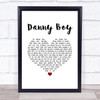 Eva Cassidy Danny Boy White Heart Song Lyric Quote Music Print