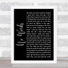 Cody Jinks No Words Black Script Song Lyric Quote Music Print