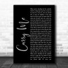 Levellers Carry Me Black Script Song Lyric Quote Music Print