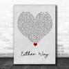 The Twang Either Way Grey Heart Song Lyric Quote Music Print
