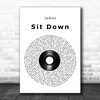 James Sit Down Vinyl Record Song Lyric Quote Music Print