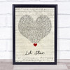 Kelis Lil Star Script Heart Song Lyric Quote Music Print