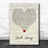 Oasis Sad Song Script Heart Song Lyric Quote Music Print