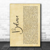 Cher Believe Rustic Script Song Lyric Quote Music Print