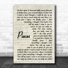 Red Pieces Vintage Script Song Lyric Quote Music Print