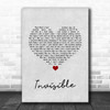 5 Seconds Of Summer Invisible Grey Heart Song Lyric Quote Music Print