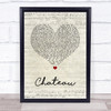 Angus & Julia Stone Chateau Script Heart Song Lyric Quote Music Print