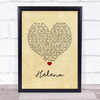 My Chemical Romance Helena Vintage Heart Song Lyric Quote Music Print