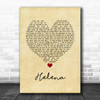 My Chemical Romance Helena Vintage Heart Song Lyric Quote Music Print