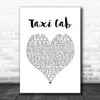 Twenty One Pilots Taxi Cab White Heart Song Lyric Quote Music Print