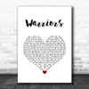 Imagine Dragons Warriors White Heart Song Lyric Quote Music Print