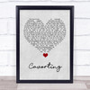 The Courteeners Cavorting Grey Heart Song Lyric Quote Music Print