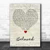 Mumford & Sons Beloved Script Heart Song Lyric Quote Music Print