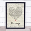 Kylie Minogue Dancing Script Heart Song Lyric Quote Music Print