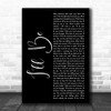 Reba McEntire I'll Be Black Script Song Lyric Quote Music Print