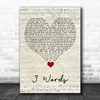 Cheryl Cole 3 Words Script Heart Song Lyric Quote Music Print