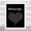 The Killers Runaways Black Heart Song Lyric Quote Music Print