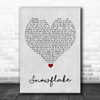 Sia Snowflake Grey Heart Song Lyric Quote Music Print