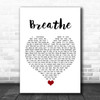 Angels & Airwaves Breathe White Heart Song Lyric Quote Music Print