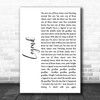 Twenty One Pilots Legend White Script Song Lyric Quote Music Print