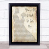 Marvin Gaye & Tammi Terrell You're All I Need To Get By Song Lyric Music Wall Art Print