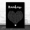 Kacey Musgraves Rainbow Black Heart Song Lyric Quote Music Print