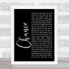 Big Country Chance Black Script Song Lyric Quote Music Print