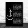 Big Country Chance Black Script Song Lyric Quote Music Print