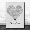 Lady Gaga The Cure Grey Heart Song Lyric Quote Music Print