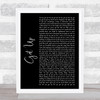 Shinedown GET UP Black Script Song Lyric Quote Music Print