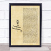 Edward Sharpe And The Magnetic Zeros Home Rustic Script Song Lyric Quote Music Print