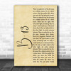 Jump Little Children B-13 Rustic Script Song Lyric Quote Music Print