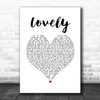 Twenty One Pilots Lovely White Heart Song Lyric Quote Music Print