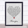 Kelly Osbourne Changes Grey Heart Song Lyric Quote Music Print