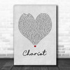 Jacob Lee Chariot Grey Heart Song Lyric Quote Music Print