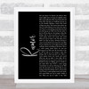 Lee Brice Rumor Black Script Song Lyric Quote Music Print