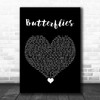 Scouting For Girls Butterflies Black Heart Song Lyric Quote Music Print