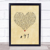 Dave Matthews Band #41 Vintage Heart Song Lyric Quote Music Print