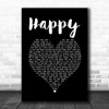 Bruce Springsteen Happy Black Heart Song Lyric Quote Music Print