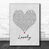 Twenty One Pilots Lovely Grey Heart Song Lyric Quote Music Print