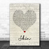 Rag'n'Bone Man Skin Script Heart Song Lyric Quote Music Print