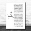 The Wombats Turn White Script Song Lyric Quote Music Print