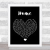 Simply Red Home Black Heart Song Lyric Quote Music Print