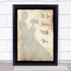 Texas So In Love With You Man Lady Dancing Song Lyric Music Wall Art Print